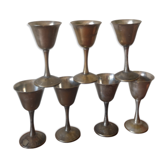 Metal liquor glasses