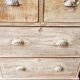 Commode 4 tiroirs en teck birman cérusé blanc