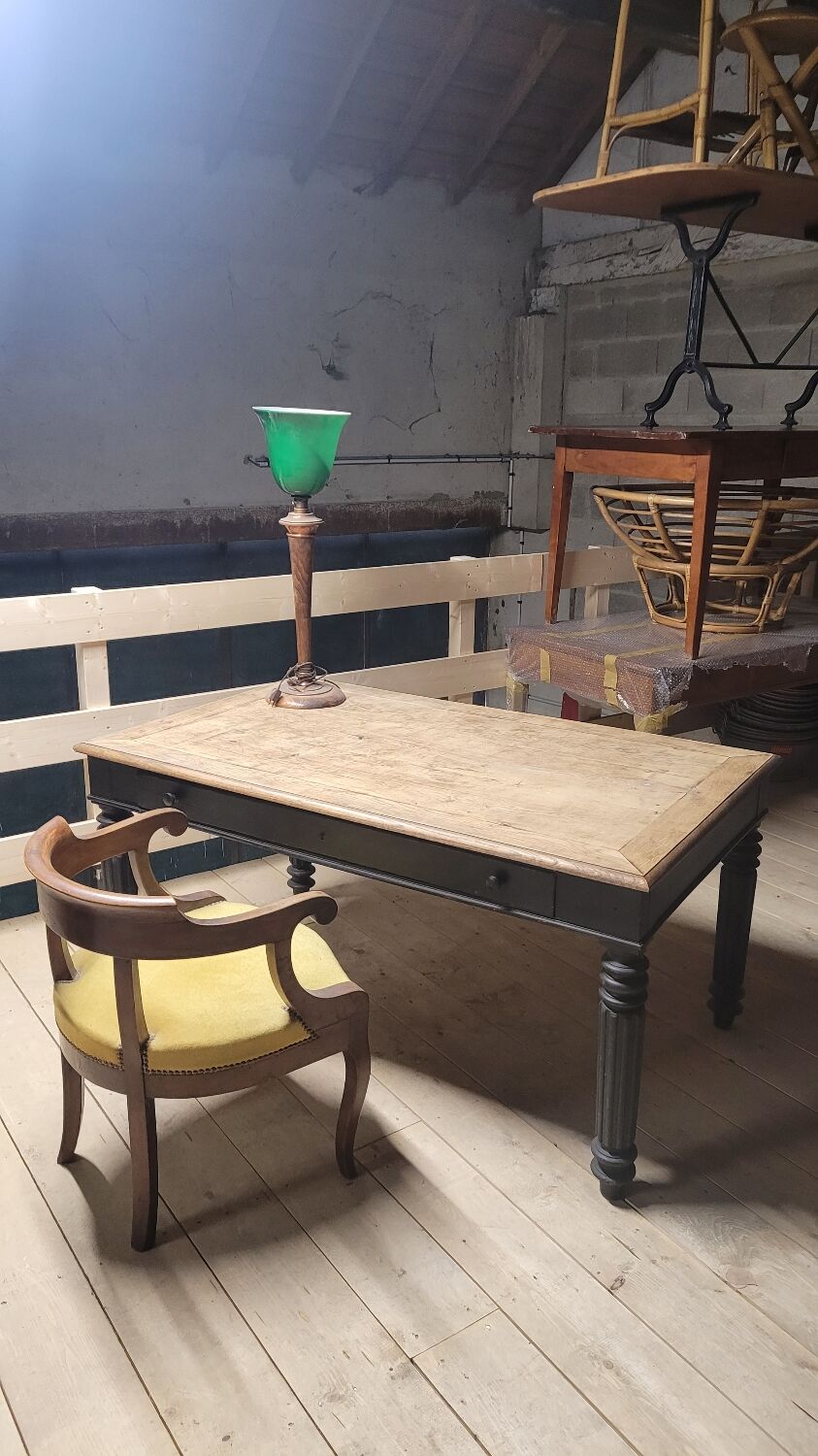 Louis Philippe notary office in oak, 1900 period - 1m49