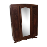 Art Deco cabinet in solid walnut