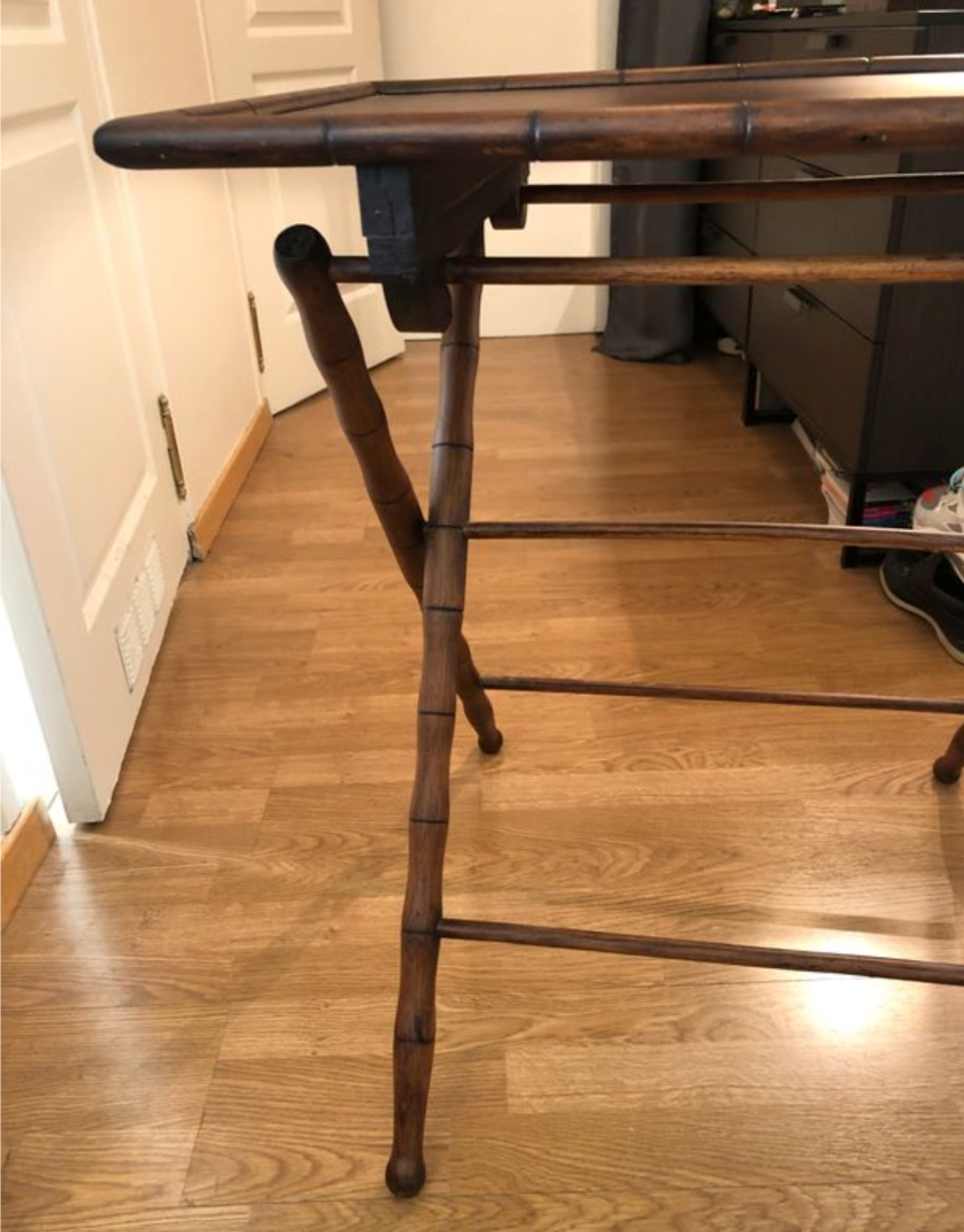 Vintage early 20th century bamboo folding table