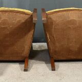Pair of "Bergère" Armchairs in Mahogany, Empire Period – Early 19th Century