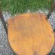 Set of 7 metal chairs by René Herbst with wooden seats.