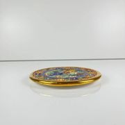 Decorative plate Artecer in ceramic, cuerda seca, Seville, 1980s-90s