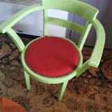 Set of 4 bridge art deco armchairs redesigned