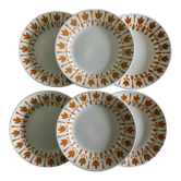 6 assiettes vintage tulipes sarreguemines
