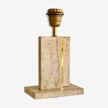 Table lamp foot in travertine