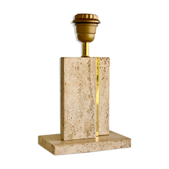Pied de lampe de table en travertin