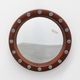 Pair of Deknudt Round Mirrors with Blue Ceramic Studs, Belgium, 1960s