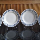 4 plates Terre de Fer Saint Amand and Hamage model "Chicory Williot"