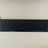 Modular vintage wall shelf, black and red metal circa 1960s