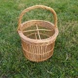 Wicker basket vintage bottle holder
