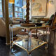 Bout de canape  plexiglas et verre 1960