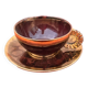 1960s Ceramic Breakfast Cup / Saucer in the Vallauris Style