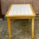 Light wood kitchen table with white tiled top – 122x80 cm