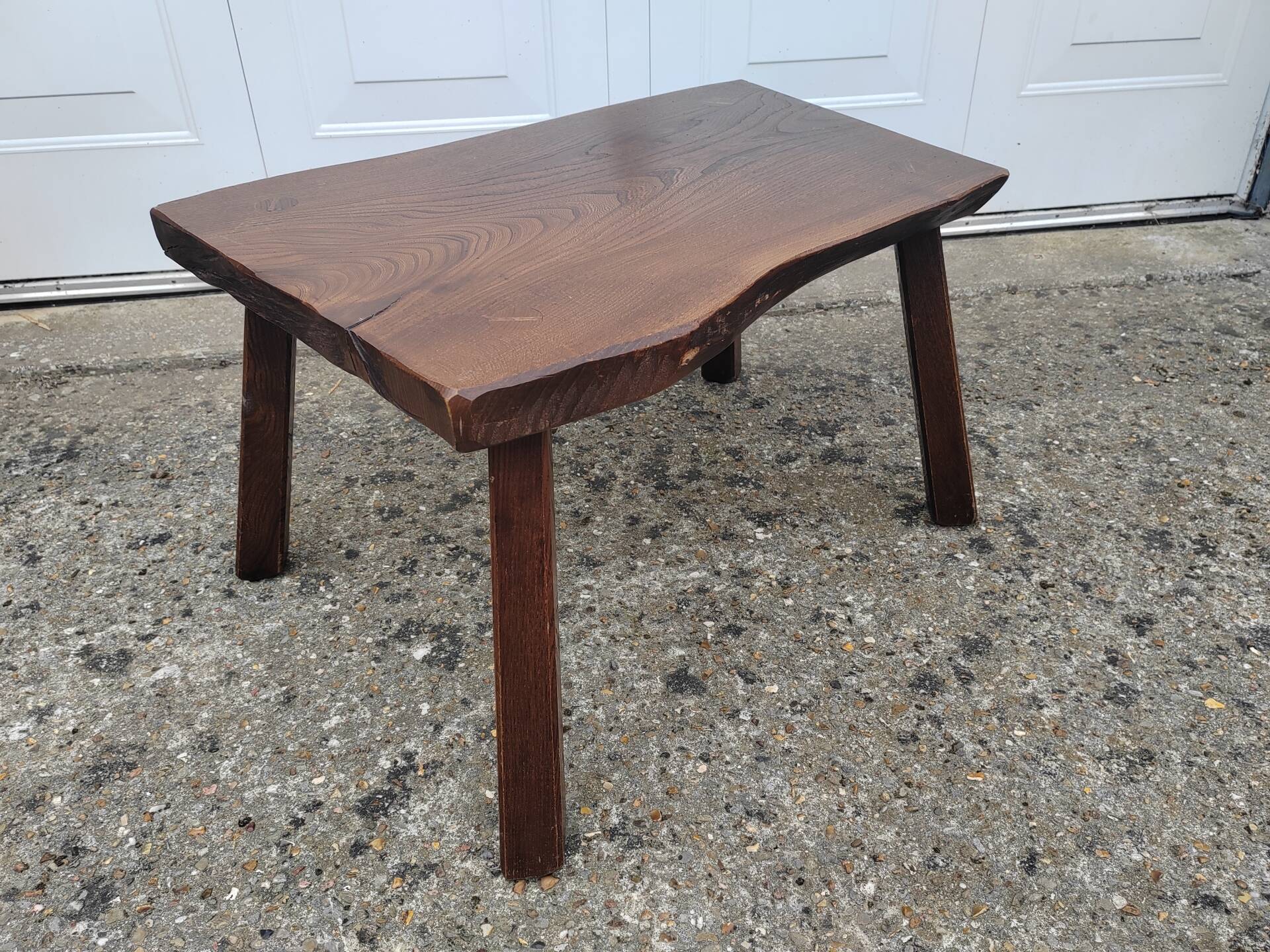 Brutalist oak coffee table