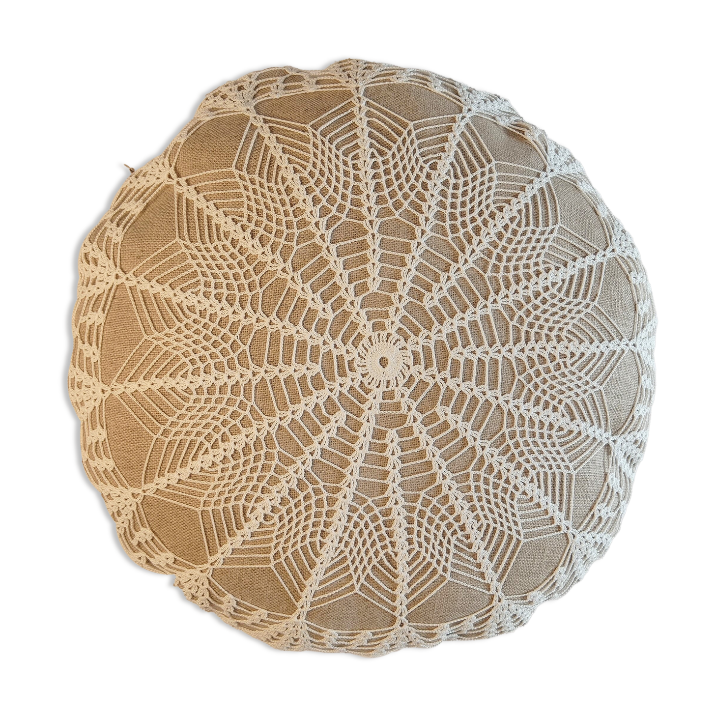 Coussin rond crochet