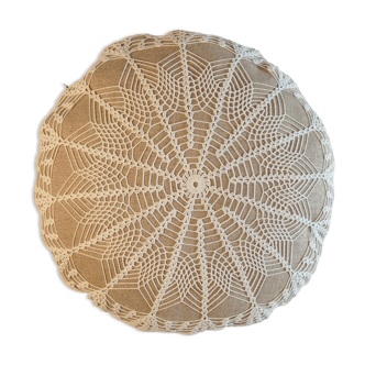 Coussin rond crochet