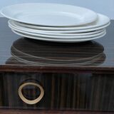 6 white dessert plates sarreguemines diguoin