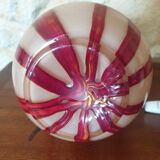 Pied de lampe ancien en verre soufflé