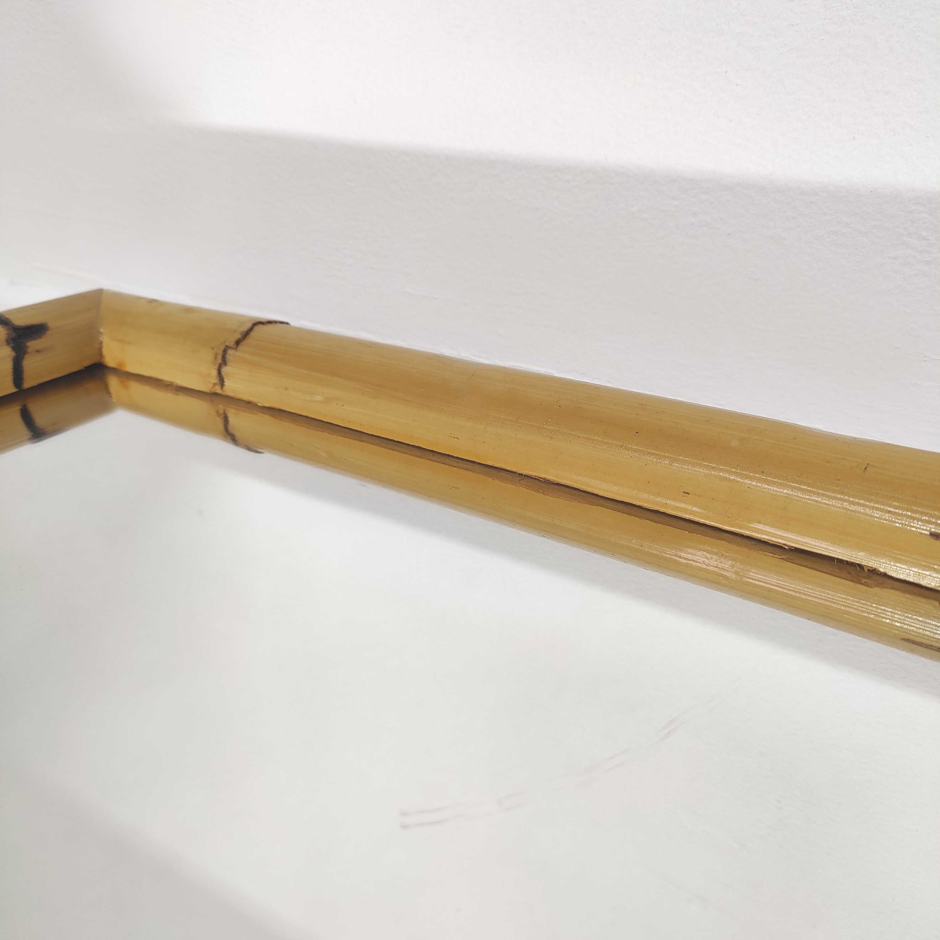 Rectangular vintage bamboo mirror 1m by 45cm