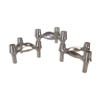 Set of 3 Nagel BMF candle holders