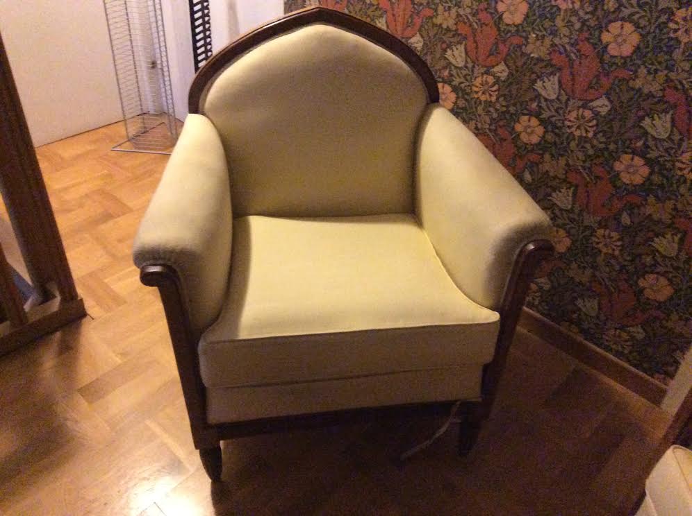 2 art deco armchairs