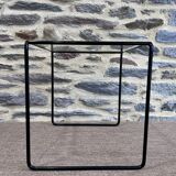 Black wire metal side table