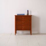 Commode en acajou avec poignées en métal