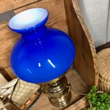 Vintage lamp "Virginia Beach" opaline & brass