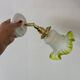Vintage green frosted glass tulip wall light