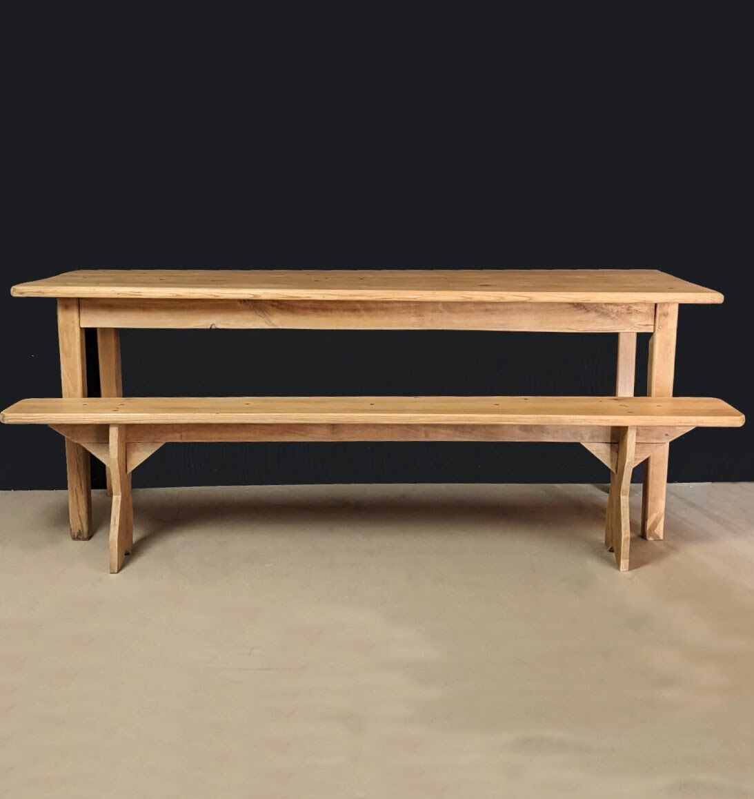Table de ferme 2m + 2 bancs