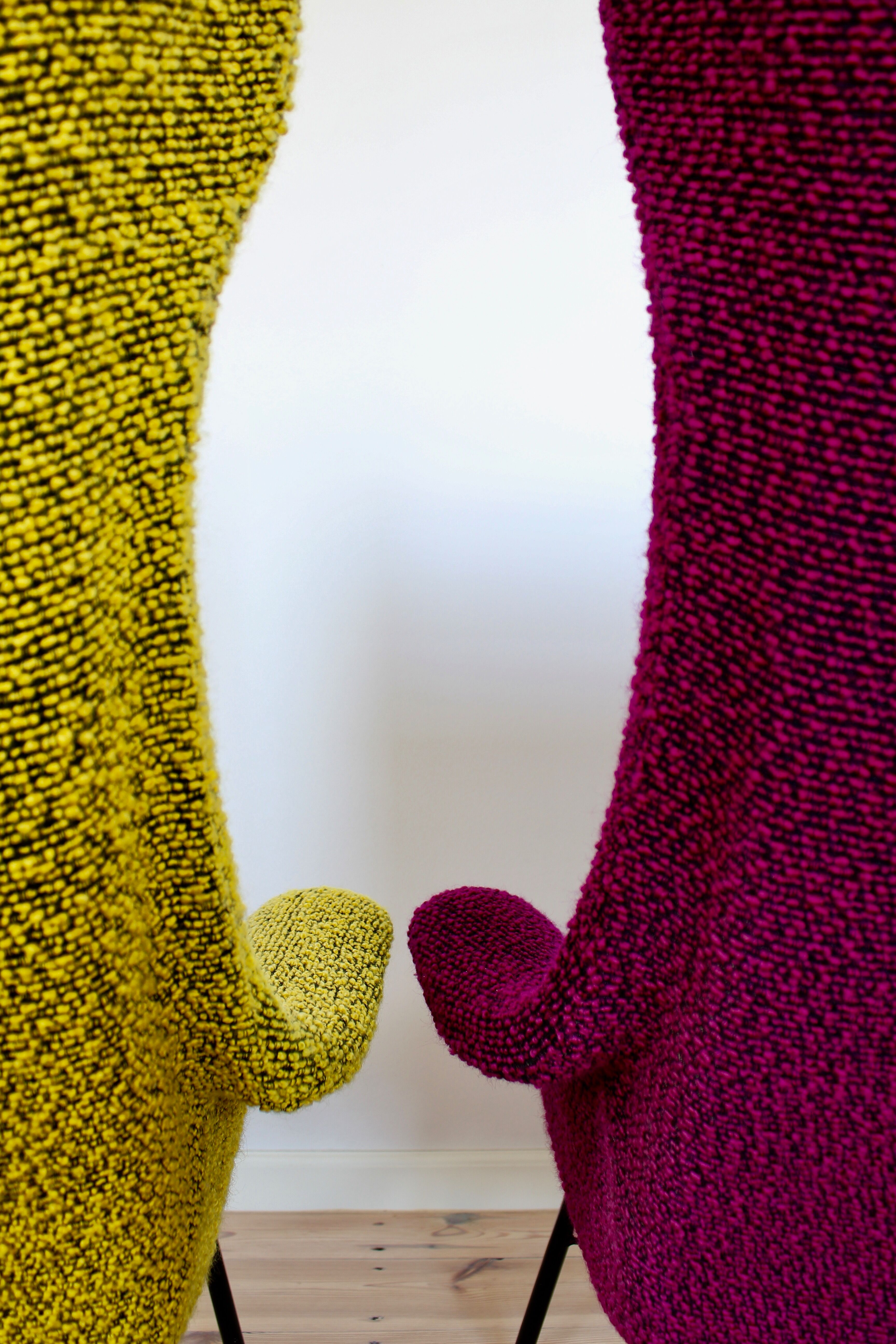 Yellow/Green Wingback Armchair by Miroslav Navratil for tone, 1960 s