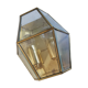 Double applique lampe cage verre biseauté