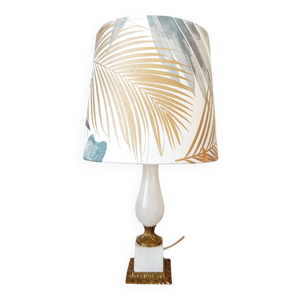 Lampe albâtre et bronze