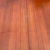 Vintage teak and chrome metal dining table