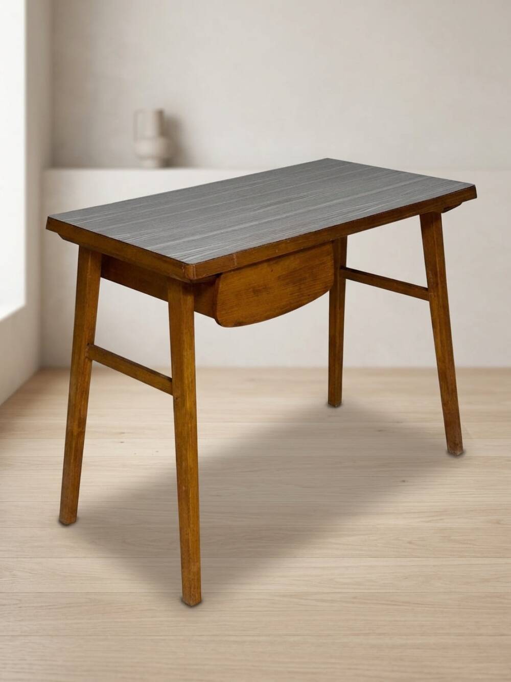 Writing Desk Mid-20th Century Wooden Desk, 90 × 49 × 73 cm
