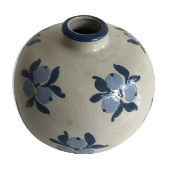 Vase ceramic ball by Jean Garillon Soufflenheim Elchinger apple art deco
