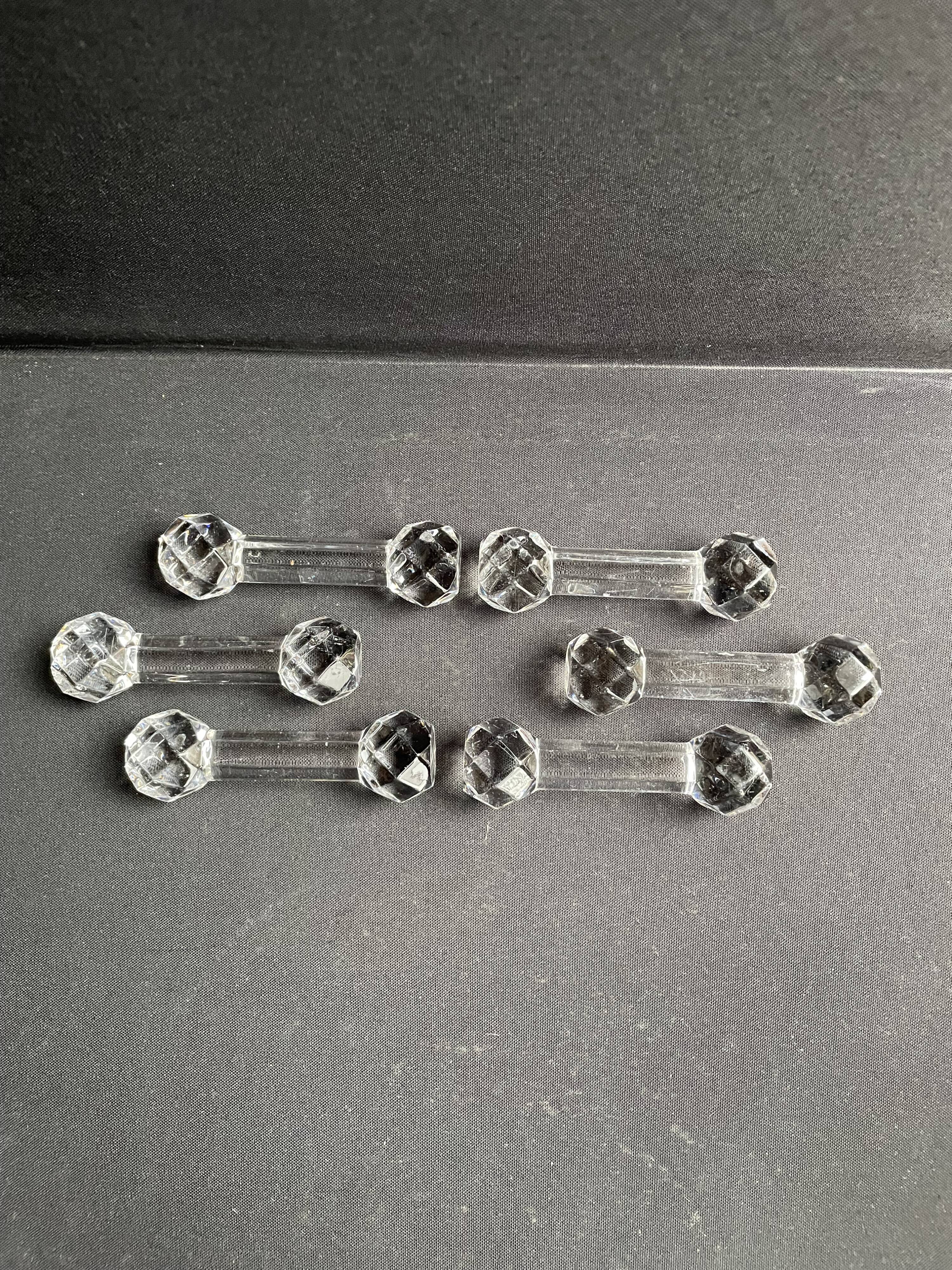 6 Baccarat knife holders
