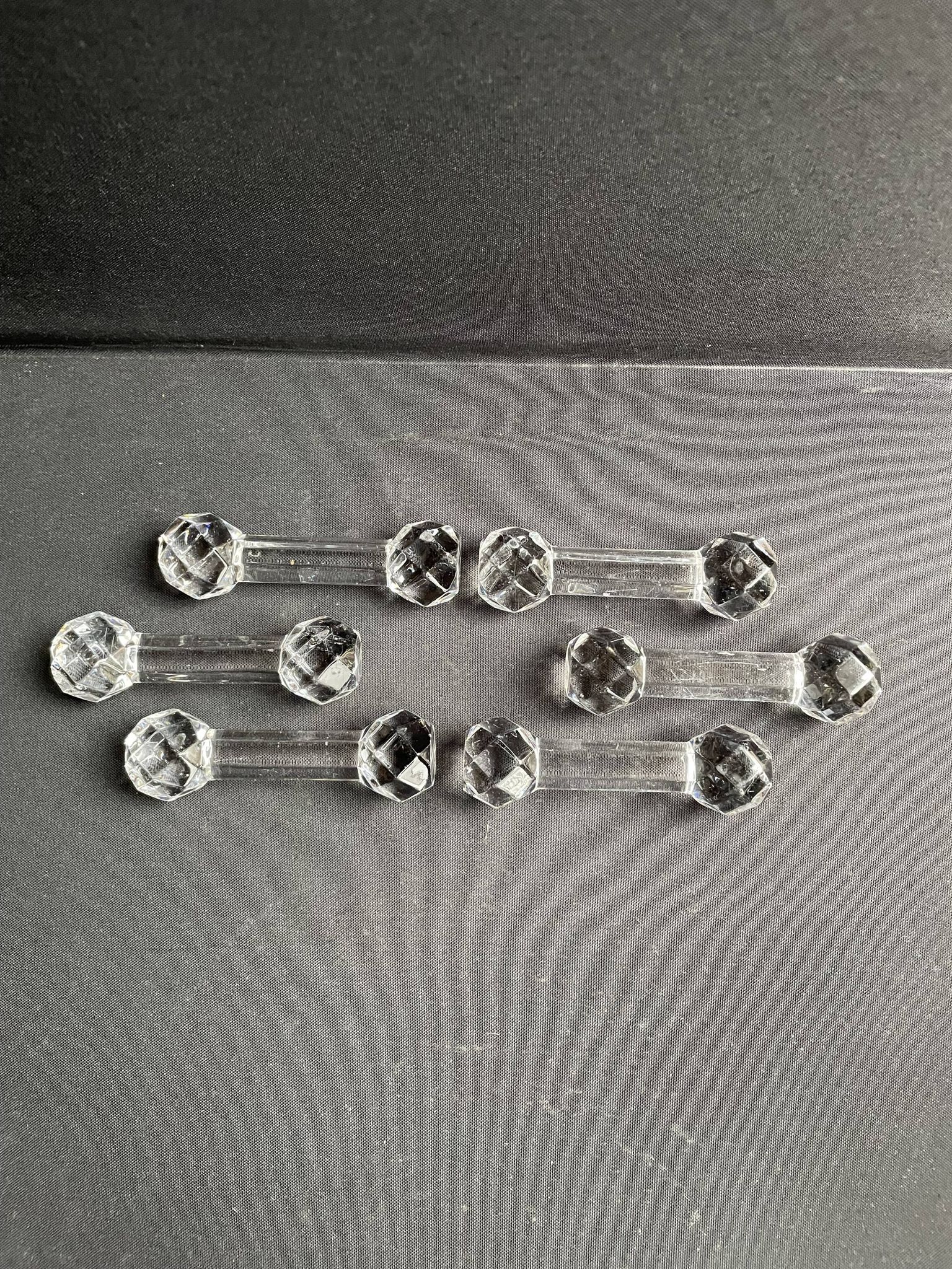 6 Baccarat knife holders