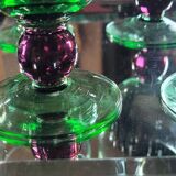 6 vintage design blown glasses from the 60s and 70s