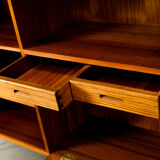 Danish Teak Highboard with Bar Compartment