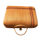 Vintage wicker suitcase