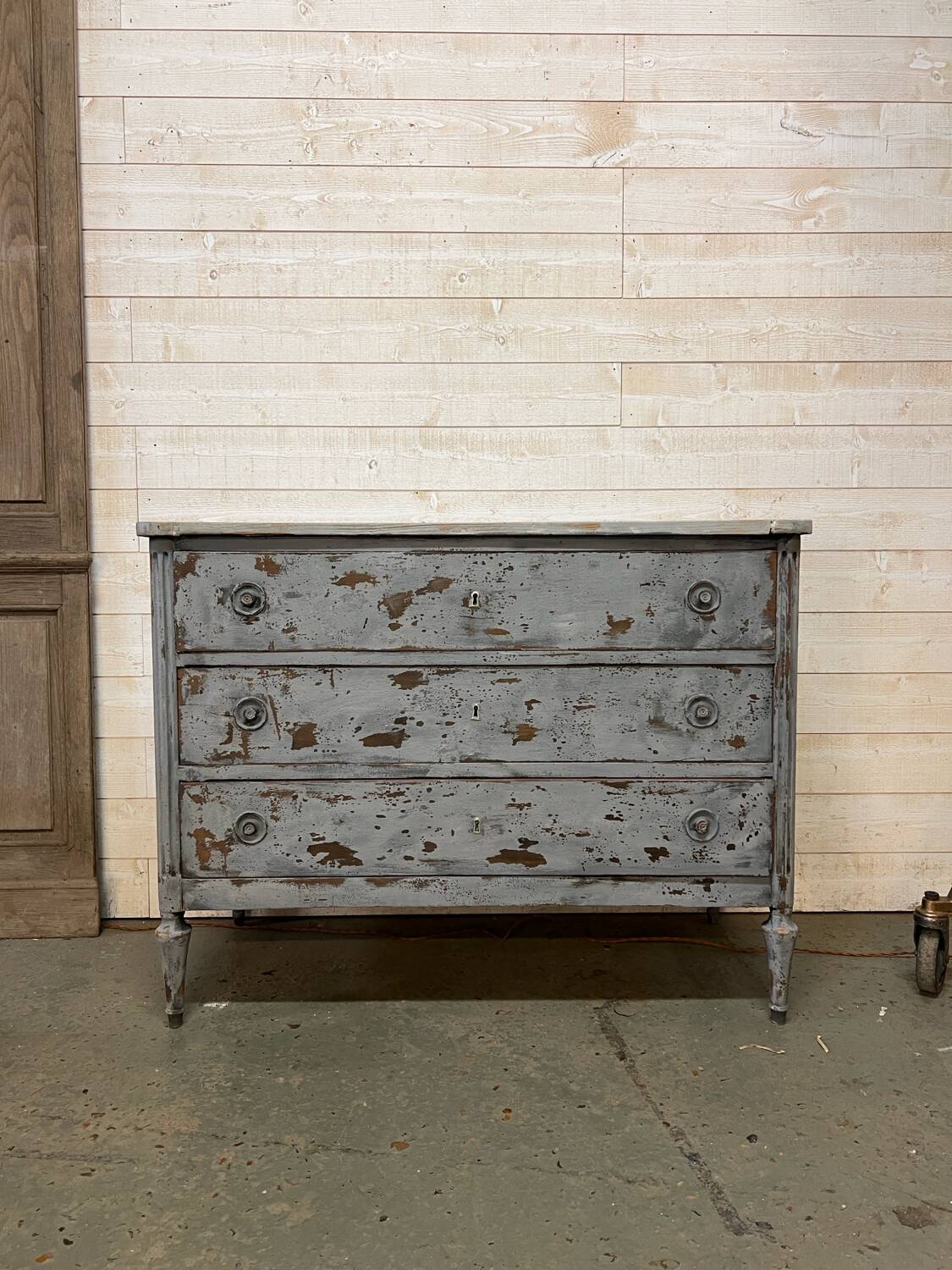Directoire patinated chest of drawers