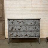 Directoire patinated chest of drawers