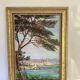 Tableau « Vue côte méditerranéenne", années 50