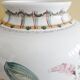 Gmundner Keramik floor vase with floral decor