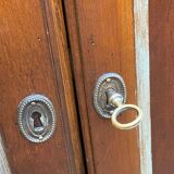 19th-century quarter-round oak solid wood corner library