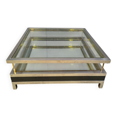 Table basse à plateau coulissant, années 1970