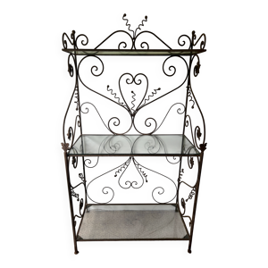 Meuble étagère en fer forgé